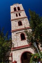 Bell tower of orthodox church in Pefkochori, Greece Royalty Free Stock Photo